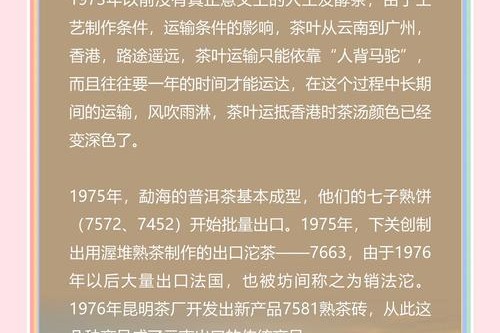 细说普洱熟茶的前世今生