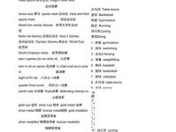 有哪些关于运动的英语单词?我是小学五年级的,不要太难