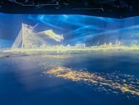 杭州亚运会手球馆“水幔”环绕 整体设计科技感十足