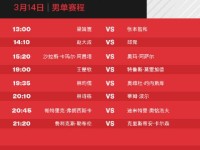 WTT新加坡大满贯2024男单赛程直播时间表3月14日 16强淘汰赛比赛对阵名单 