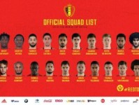 比利时国家队世界杯23名球员球衣号码公布