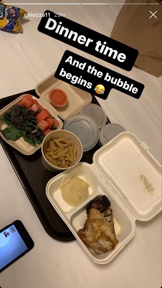 NBA复赛隔离区餐食简陋  球员抱怨迪士尼招待水准差