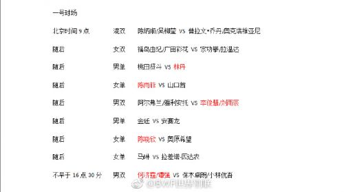 林丹vs桃田贤斗2018日本羽球公开赛今天比赛时间(9月14日)
