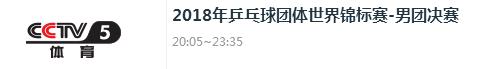 2018世乒赛男团决赛时间 中国VS德国世乒赛比赛时间